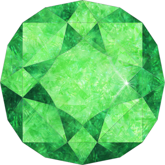 Green Emerald Round Gemstone